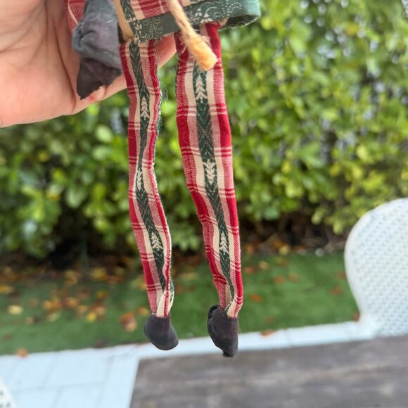 Vintage Lot Primitive Folk Art Handmade Dolls Snowman Santa Gingerbread Girl Boy - Picture 5 of 15